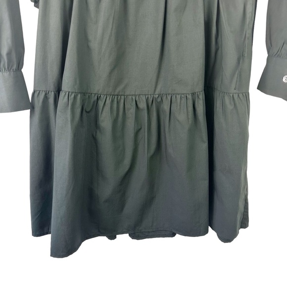 RAILS Ivy Organic Cotton-Blend Mini Dress NWT Long Sleeve Tiered Drawstring XS - Picture 6 of 16